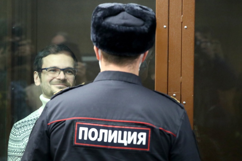 Илья Яшин во время одного из заседаний суда