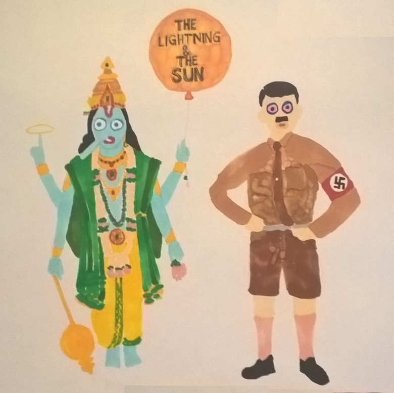 Бог Вишну и Гитлер. Рисунок к трактату Савитри Деви «Молния и Солнце»