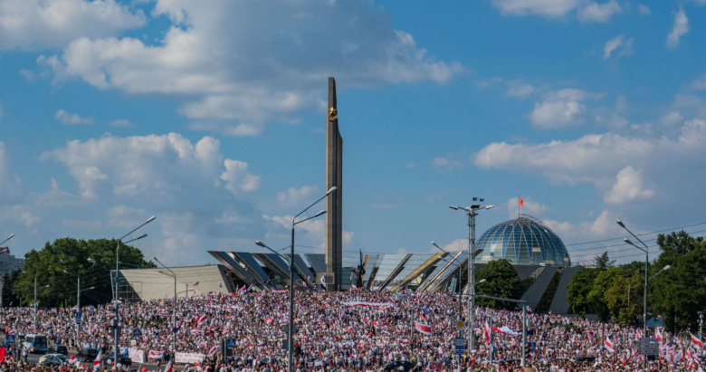Митинг против Лукашенко и насилия в Минске 16 августа. Фото: wikipedia.org