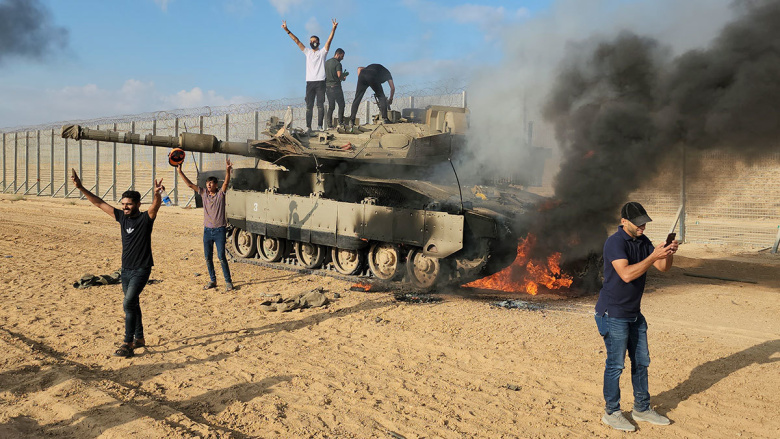 Подбитый израильский танк