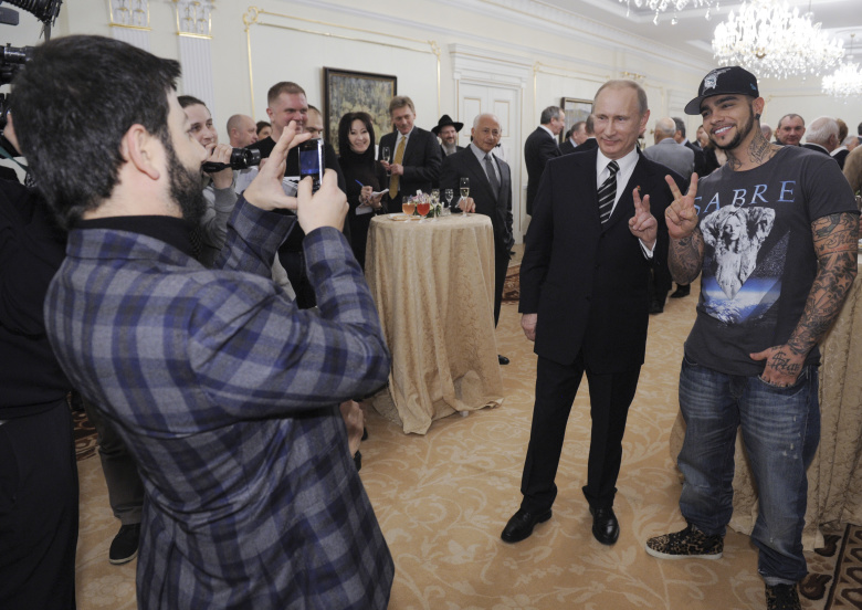 Тимати и Владимир Путин, 2012 год. Фото: Alexsey Druginyn / RIA Novosti / Reuters