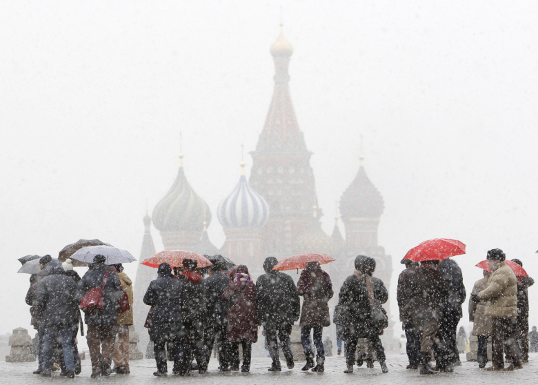 Москва зимой.