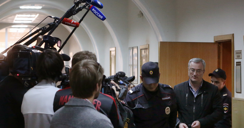 Глава Республики Коми Вячеслав Гайзер в Басманном суде.