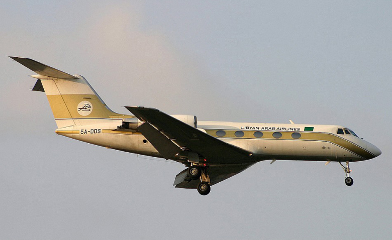 Бизнес-джет Grumman Gulfstream II ливийской авиакомпании