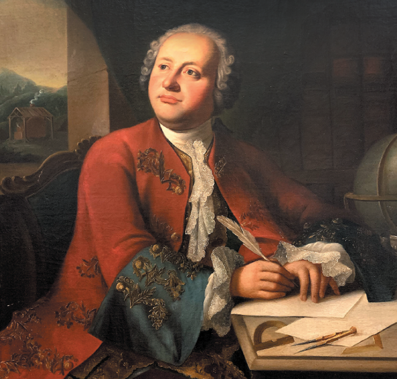 Неизвестный художник. Копия исчезнувшего портрета М. В. Ломоносова кисти Георга Преннера, единственного известного прижизненного живописного изображения Ломоносова (1755)