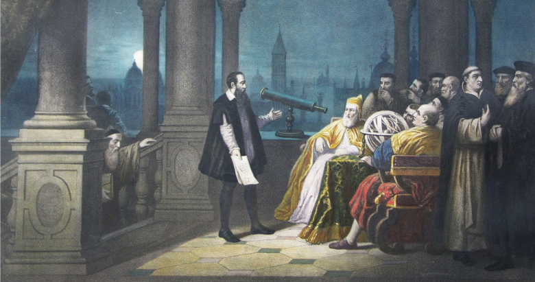 Анри Детуш. Галилей показывает телескоп Леонардо Донато