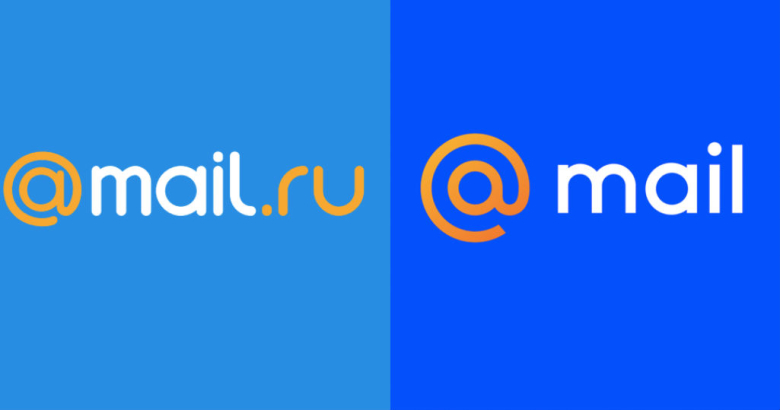 Старый (слева) и новый логотип Mail.ru