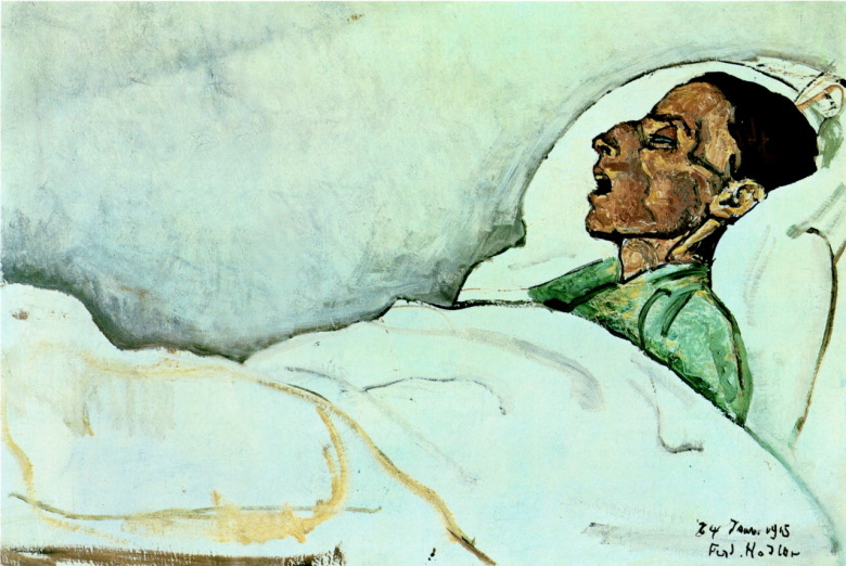 Фердинанд Ходлер. Портрет Валентины Годе-Дарель на смертном одре. 1915
