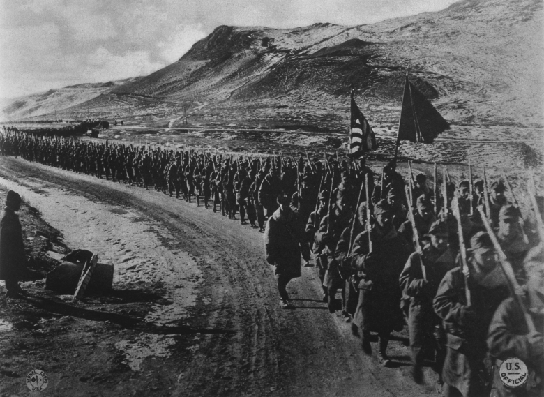 Пехотные войска США недалеко от Владивостока, 1918 год. Фото: Universal History Archive / UIG / Getty Images