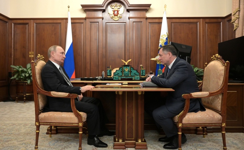 Марат Хуснуллин и Владимир Путин, 3 марта 2020 года. Фото: kremlin.ru
