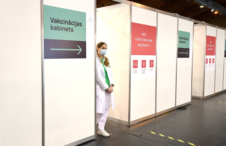 Пункт для вакцинации от ковида, Рига, Латвия. Фото: Edijs Palens / Xinhua / Global Look Press