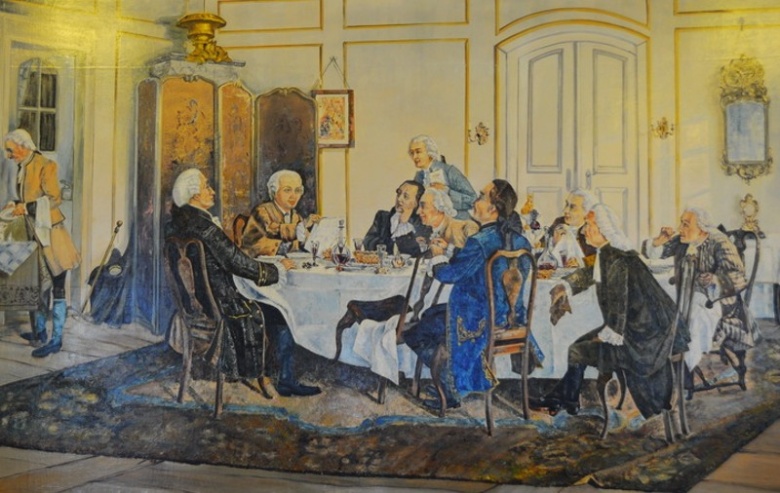 Кант в кругу друзей. Картина кенигсбергского художника Эмиля Дёрстлинга, 1893