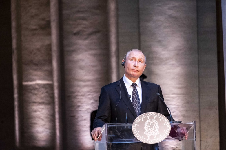 Выступление Владимира Путина в Риме, 2019 год