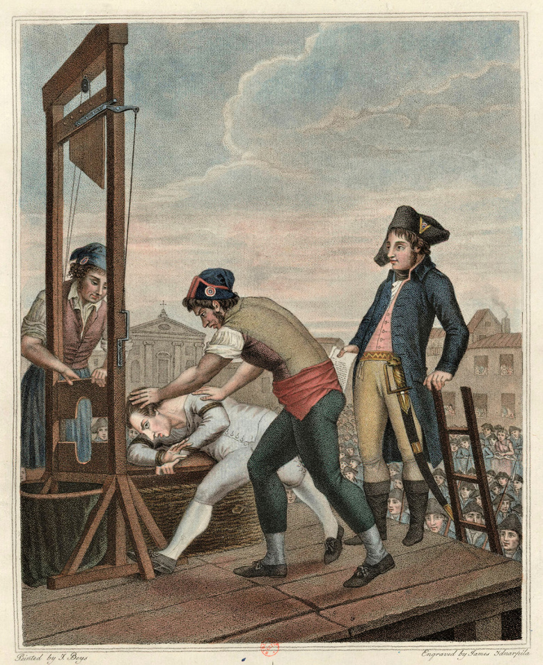 Казнь Робеспьера. Гравюра Джакомо Алипранди, ок. 1799