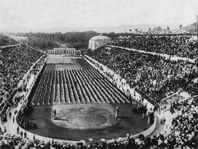 Открытие Олимпийских игр 1896 года. Афины