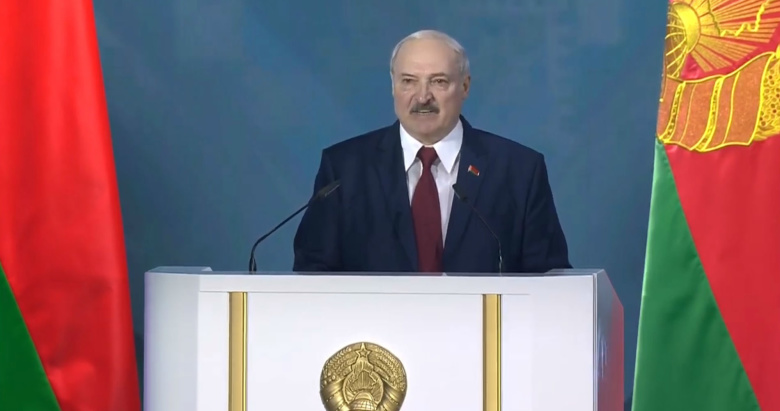 Александр Лукашенко выступает с ежегодным обращением к народу и Национальному собранию. Фото: youtube.com