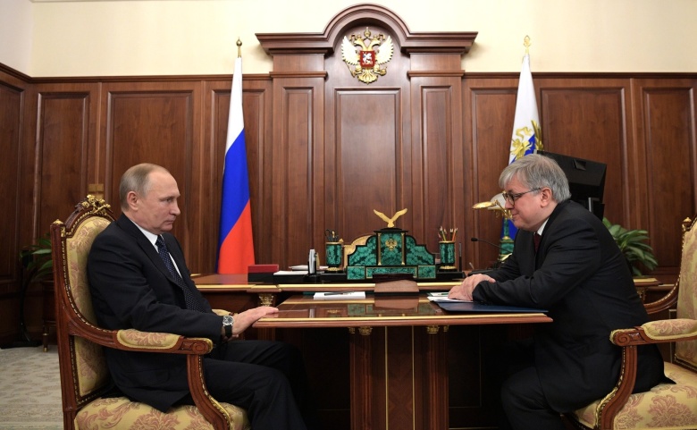 Ярослав Кузьминов на встрече с Владимиром Путиным. Фото: kremlin.ru