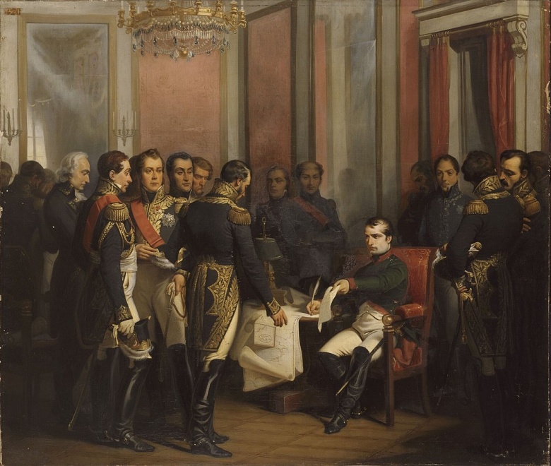 Отречение Наполеона. Картина Франсуа Бюшо