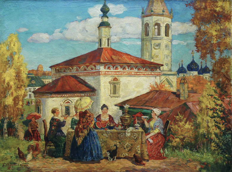 Борис Кустодиев. “В старом Суздале”, 1914