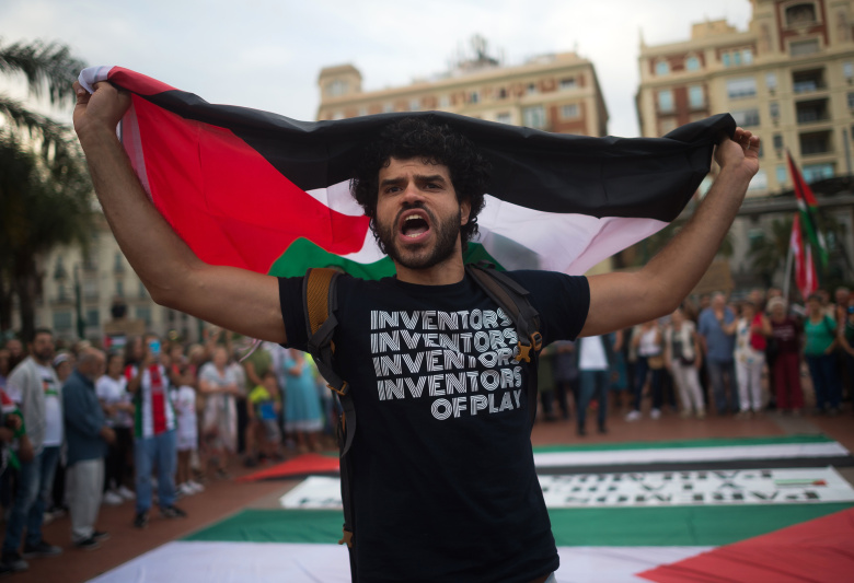 Акция протеста в поддержку Палестины в Малаге, Испания, 13 октября 2023 года