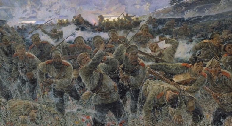 П.П. Карягин «Штыковой бой». (1904)