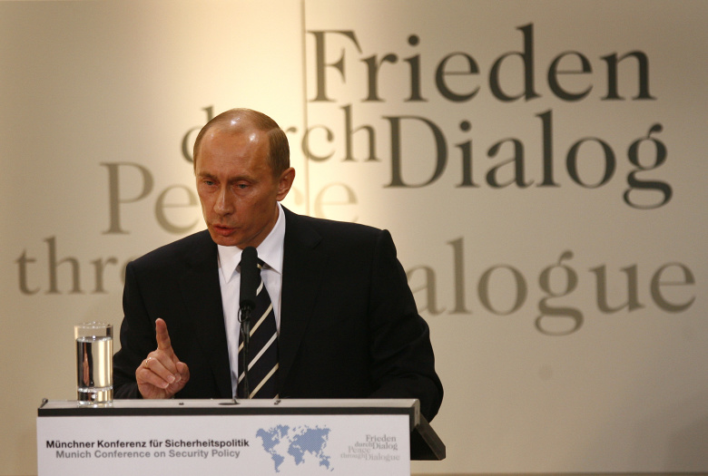 Выступление Владимира Путина на конференции по безопасности в Мюнхене. Фото: Kai Pfaffenbach / Reuters