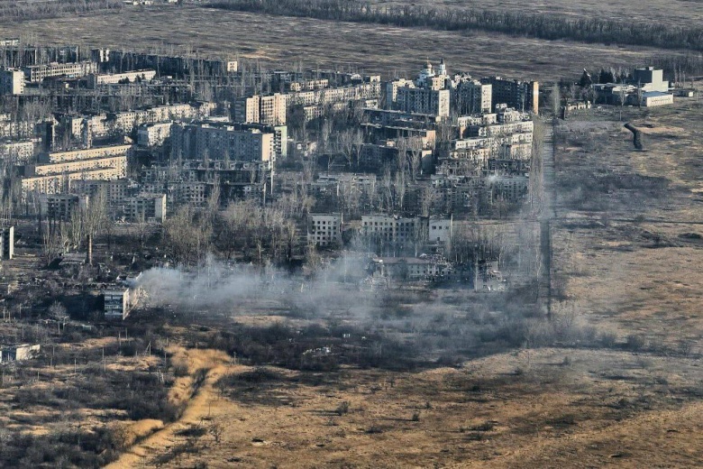 Разрушенная Авдеевка в Донецкой области