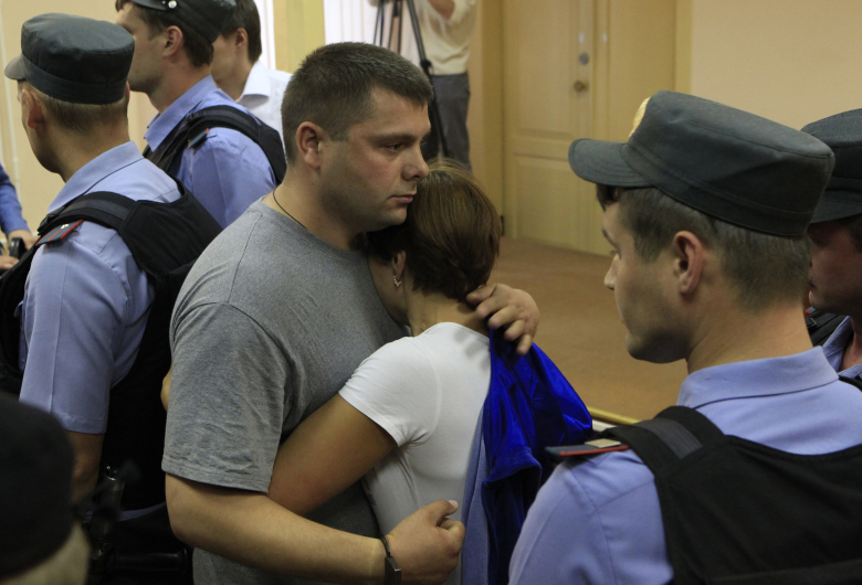 Петр Офицеров после оглашения приговора по делу «Кировлеса» в 2013 году