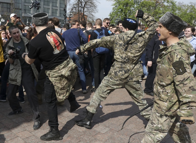 Протестная акция оппозиции на Пушкинской площади в Москве. Фото: AP / TASS