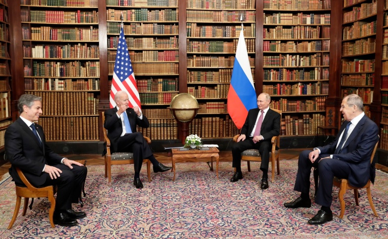 Российско-американские переговоры в узком составе. Женева, 16 июня 2021 года. Фото: kremlin.ru