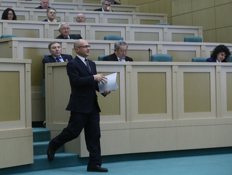 Сергей Кириенко на заседании Совета Федерации РФ.