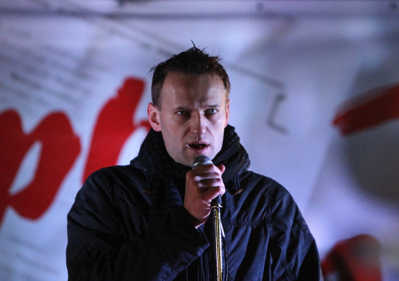 Алексей Навальный на митинге оппозиции 5 декабря 2011 года.