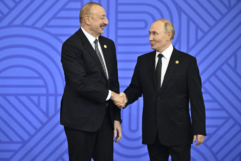 Президент Азербайджана Ильхам Алиев и президент РФ Владимир Путин