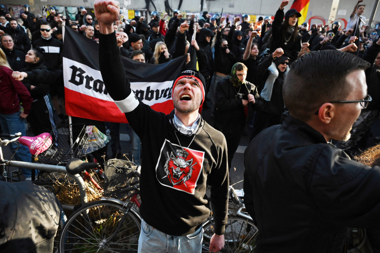 Митинг ультраправых сил в Берлине, 22 марта 2025 года