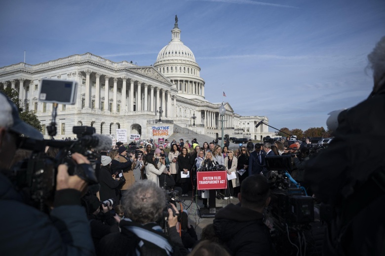 Пресс-конференция, посвященная закону о публикации «файлов Эпштейна», Вашингтон, 18 ноября 2025 года