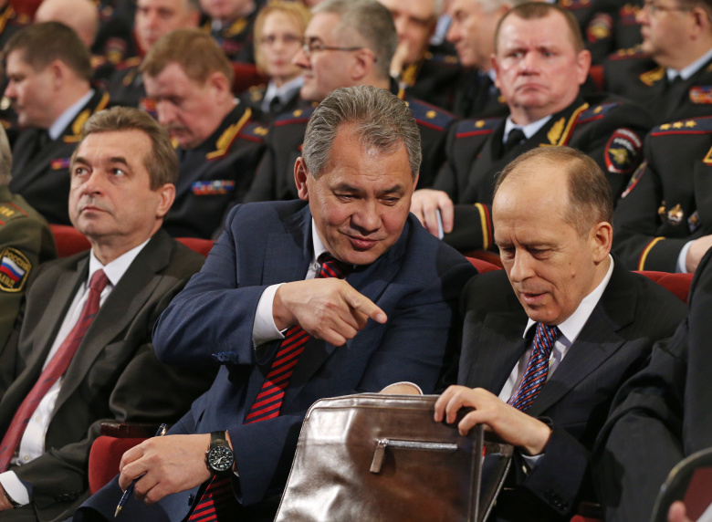 Министр обороны РФ Сергей Шойгу и глава ФСБ Александр Бортников.