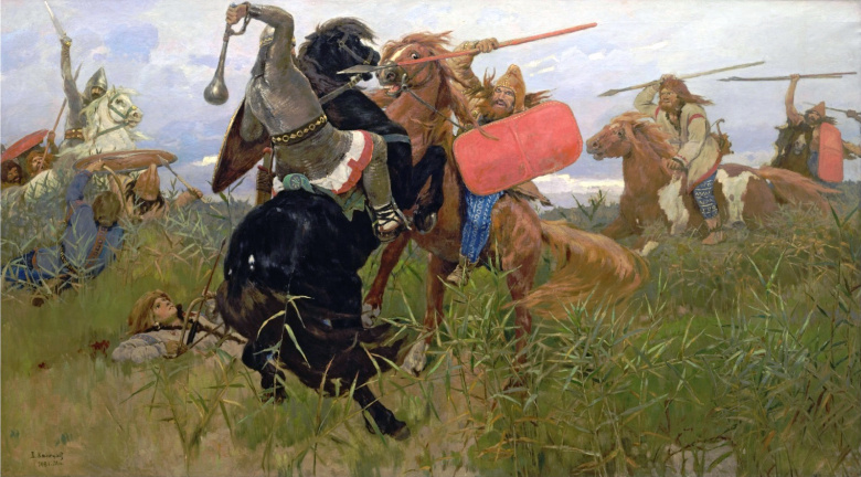 Бой скифов со славянами. Картина Виктора Васнецова. 1881