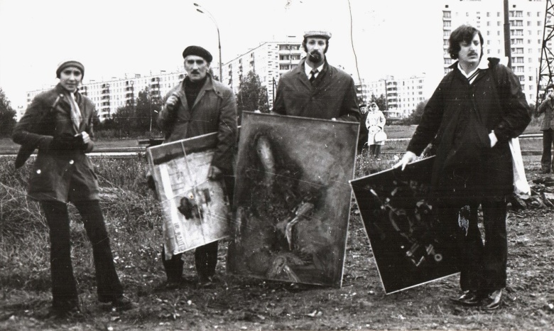 Участники «Бульдозерной выставки». Москва, 15 сентября 1974 года