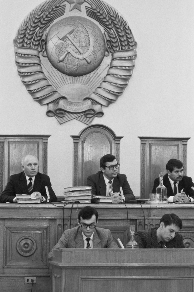 Заседание Верховного суда СССР по делу о взятке,1989. Фото: Дмитрий Соколов / ТАСС