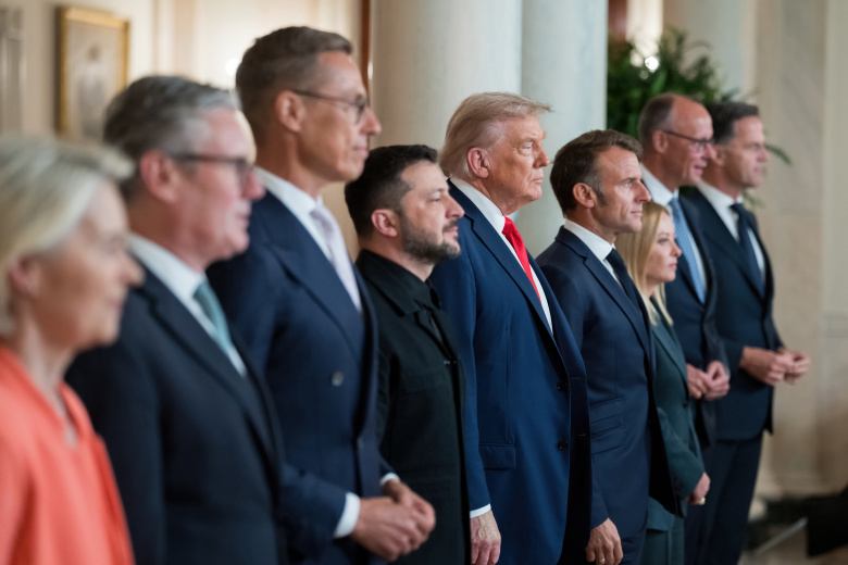 Многосторонняя встреча президента США Трампа с украинскими и европейскими лидерами/ 18 августа 2025 года, Вашингтон, округ Колумбия, США