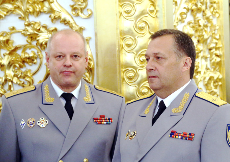 Олег Климентьев и директор ФСО Дмитрий Кочнев (слева направо). Фото: Андрей Епихин / ТАСС