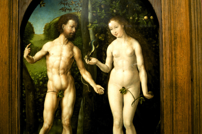 Ян Госсарт. "Адам и Ева"