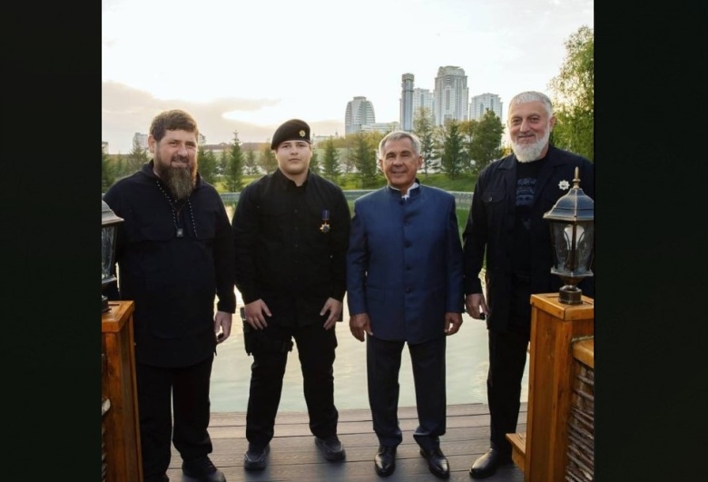 Рамзан Кадыров, Адам Кадыров, Рустам Минниханов и Адам Делимханов