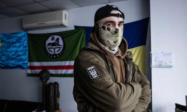 Представитель чеченского батальона имени Джохара Дудаева