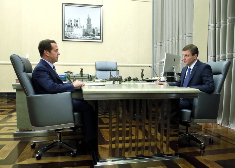 Дмитрий Медведев и Андрей Турчак. Фото: Екатерина Штукина / РИА Новости