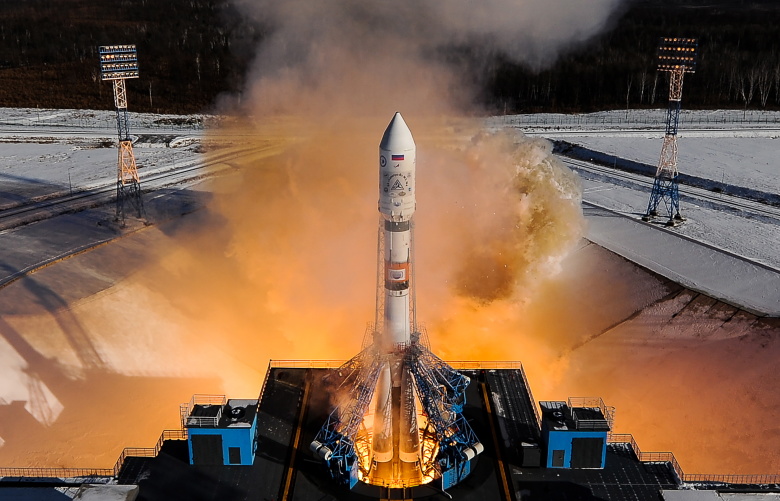 Запуск ракеты-носителя «Союз-2.1а» на космодроме Восточный. Фото: Донат Сорокин / ТАСС