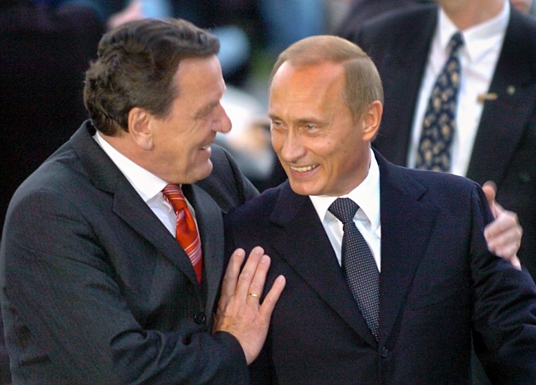 Герхард Шрёдер и Владимир Путин, 2004 год