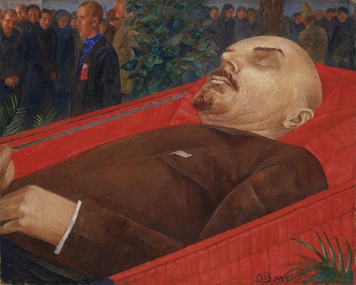 Кузьма Петров-Водкин. "Ленин в гробу", 1924