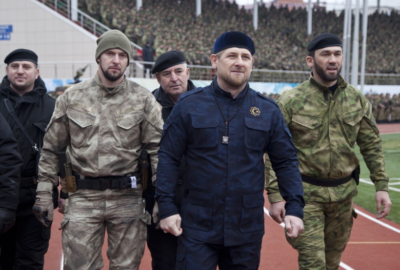 Глава Чечни Рамзан Кадыров на стадионе имени Билимханова.