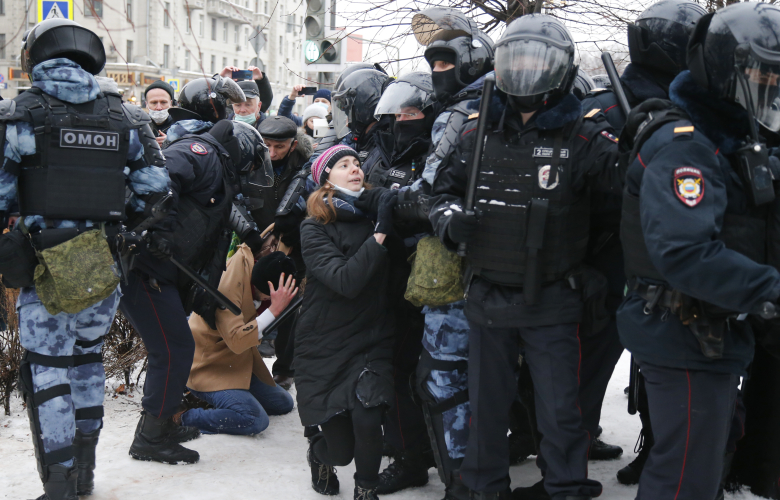Митинг в Москве. Фото: Alexander Zemlianichenko / AP / TASS